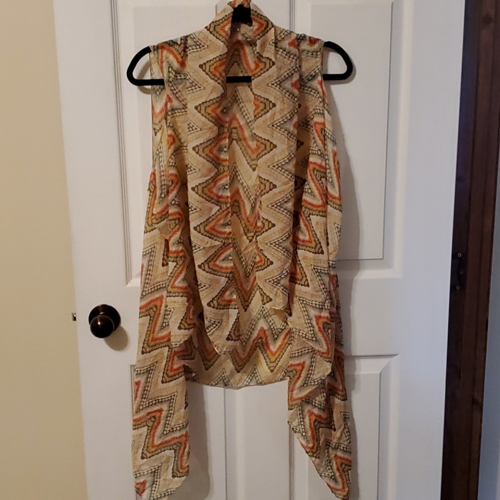 Colorful Sheer Overlay Vest